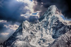 Snow Covered Mountaintop