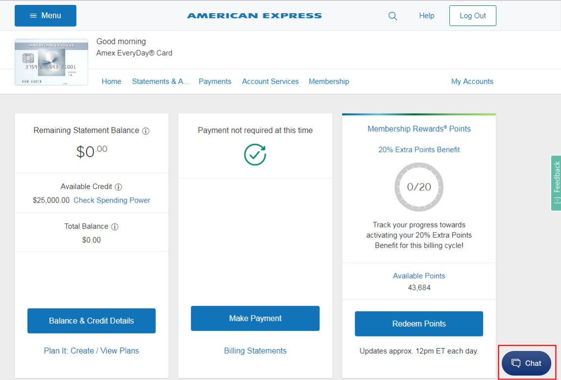 American Express Online Usa