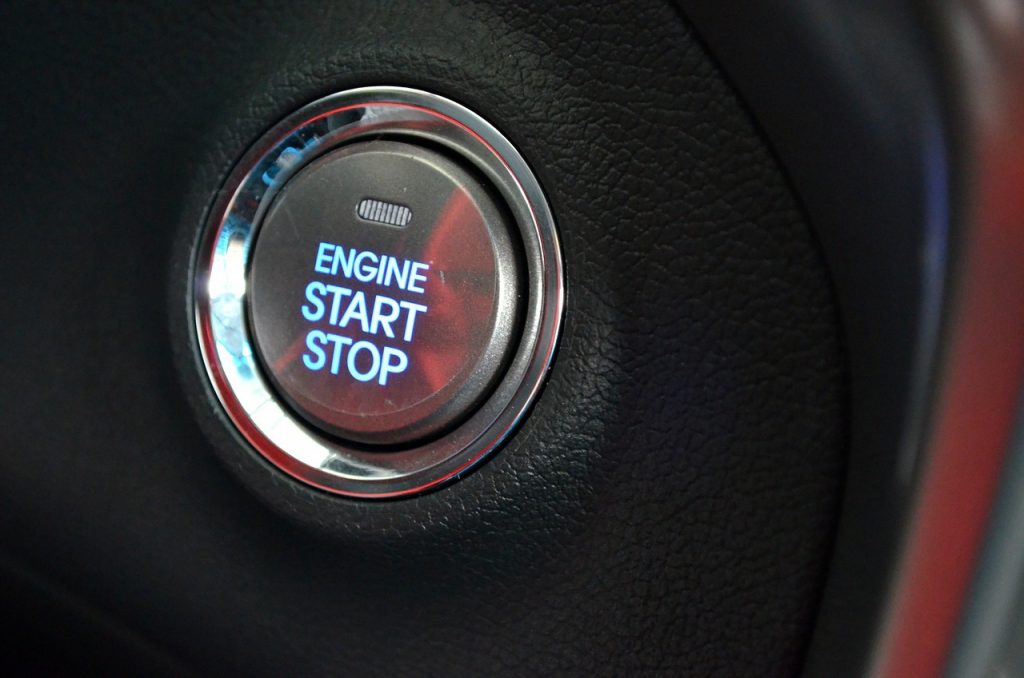 Hybrid Car Engine Start Button