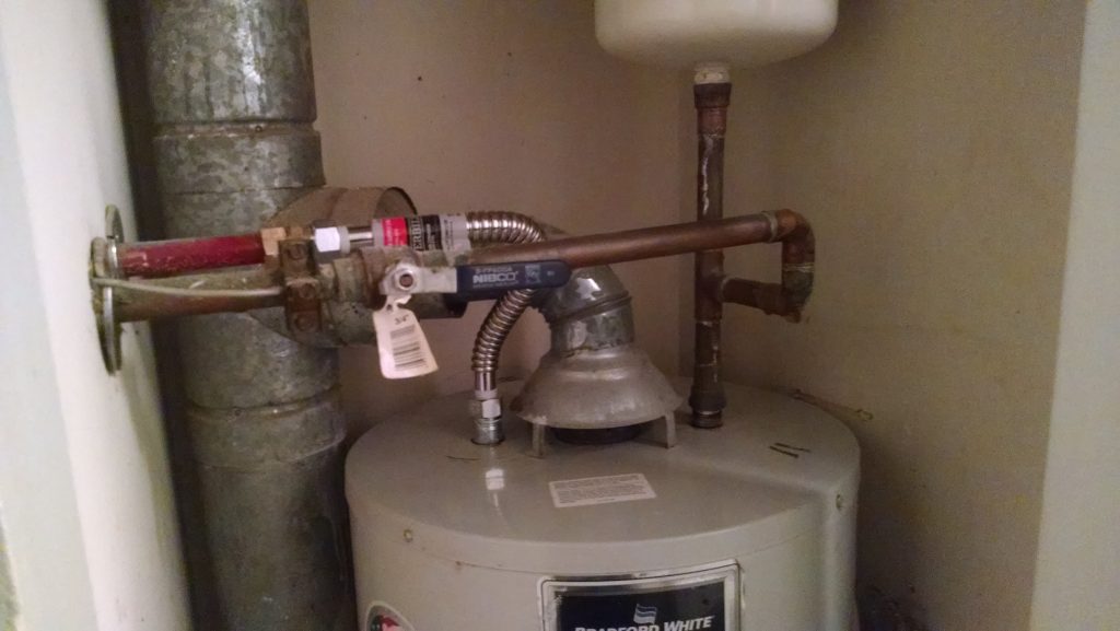 Water Heater With New Flexible Hot Water Line