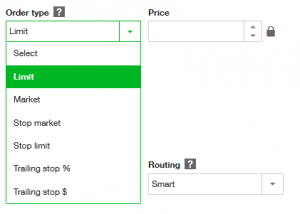 Trading Stocks Order Type