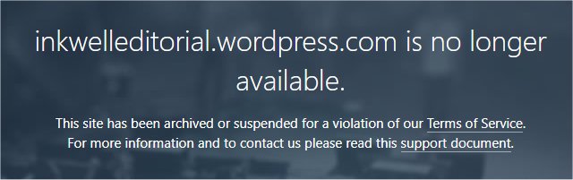 Wordpress Blog Suspension