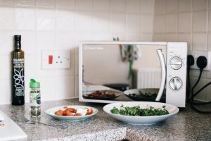 Microwave on Kitchen Counter