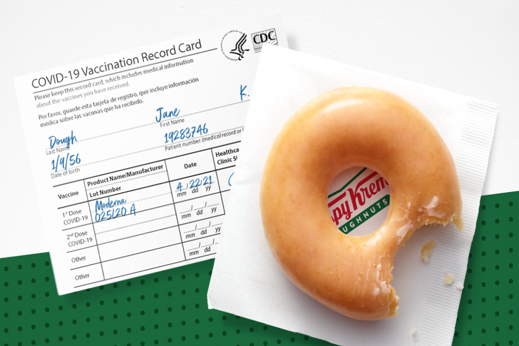 Krispy Kreme Free Donut Vaccine Offer