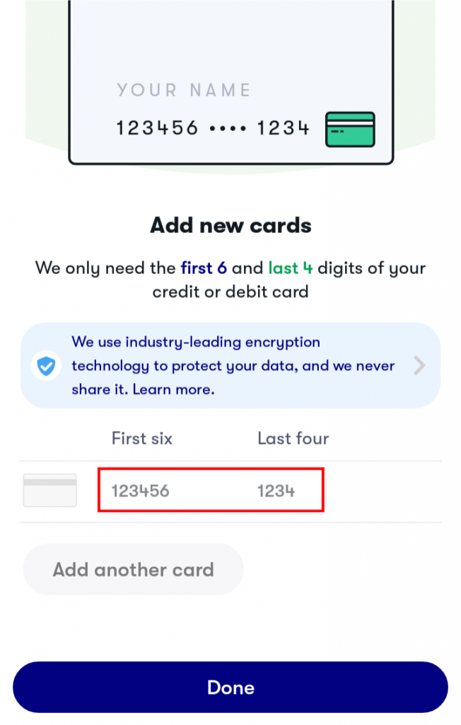 GetUpside Add New Card