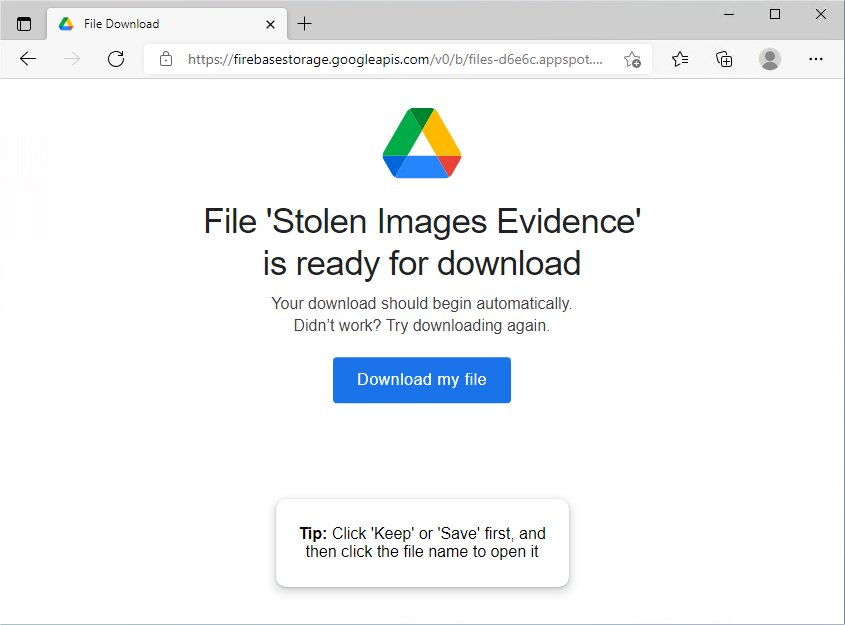 Google Drive Stolen Images Evidence