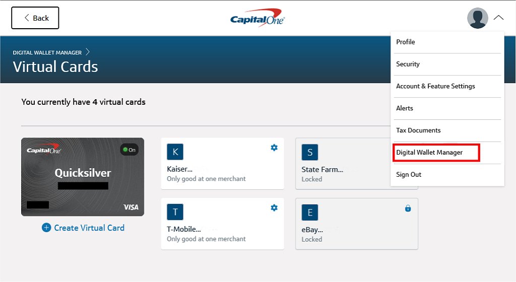 Capital One Virtual Cards