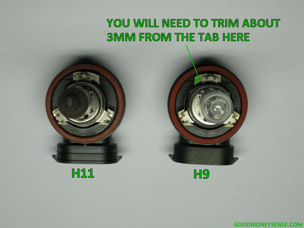 H11 to H9 Metal Tab Removal