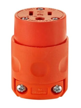 Three Prong Orange Round Outlet