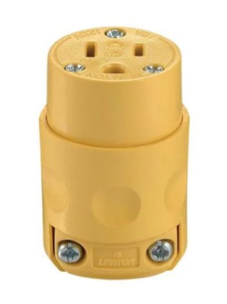 Three Prong Yellow Round Outlet