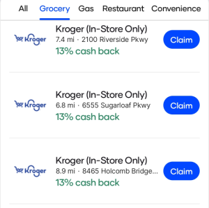Kroger and Upside Cashback